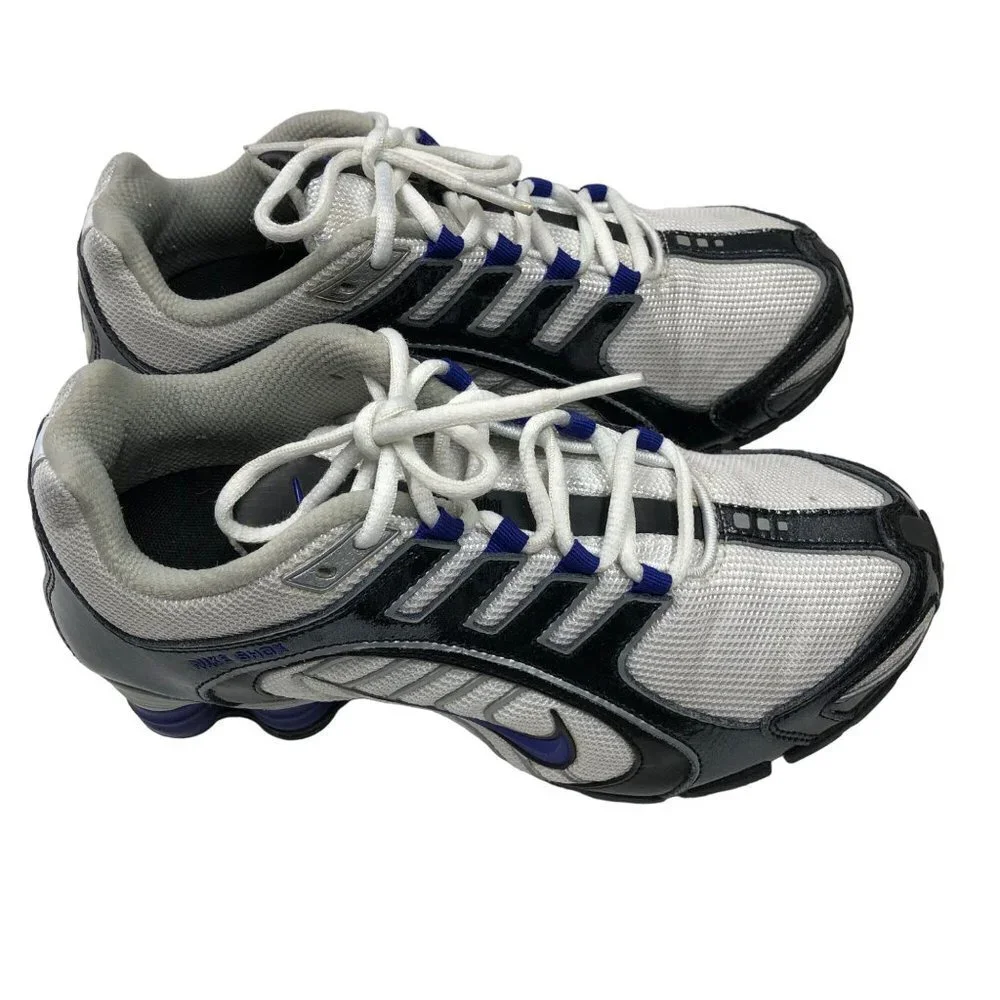 Nike Womens Shox Navina - 356918‎ 150 - White / Concord - Black - Size: 7
